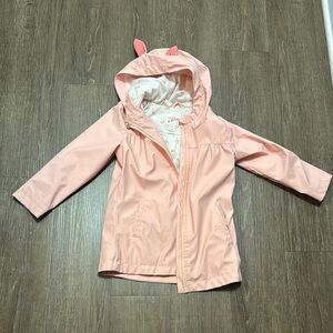 Cat & Jack Pink Hooded Raincoat Water-Resistant